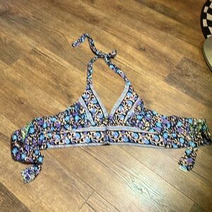 Silk and polyester bra top reversible NWOT size fits most a to b cups🔵🟢🟡